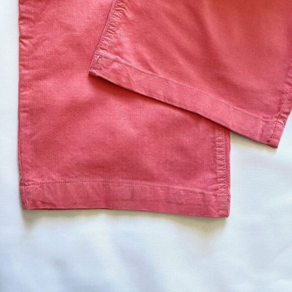 FRANK AND OAK BUBBLEGUM PINK CORDUROY HIGH RISE WIDE LEG PANTS - 2 - Picture 8 of 9